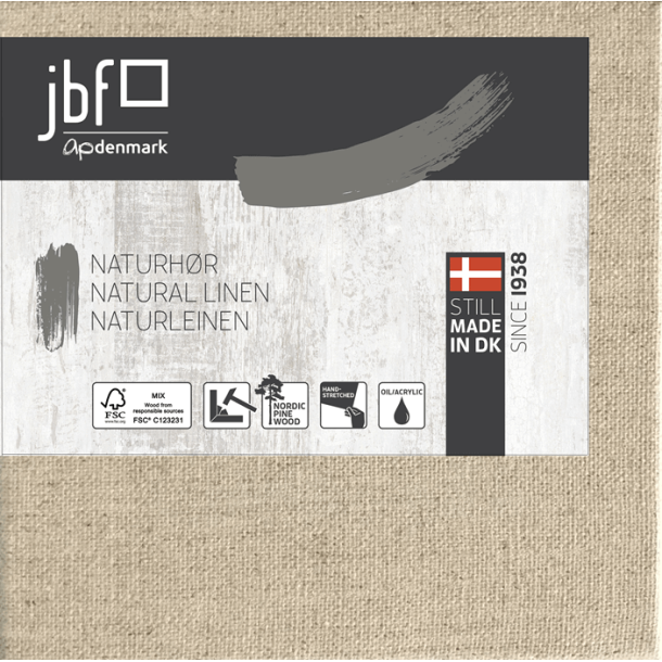 Blindramme Duo 60 med Naturhr / Klar coating lrred (oversize)